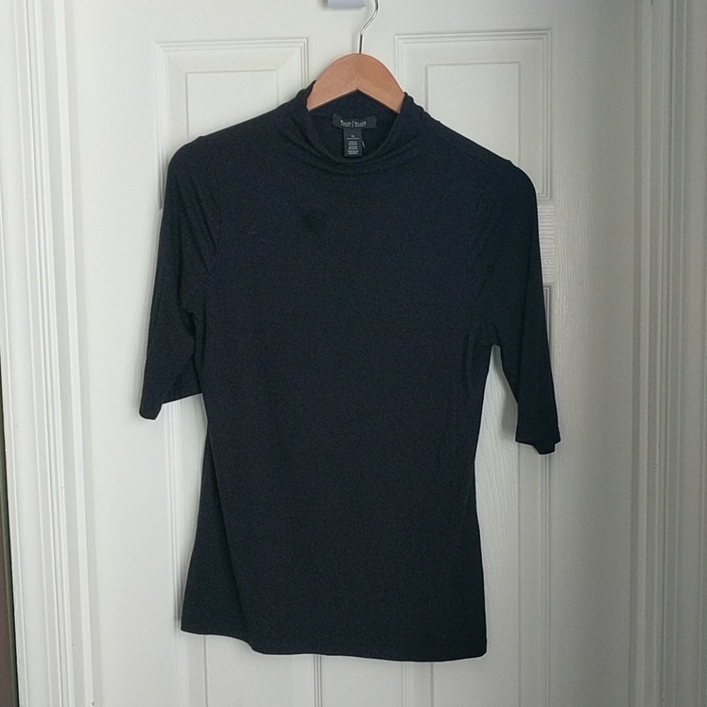 WHBM mock neck 3/4 Tee